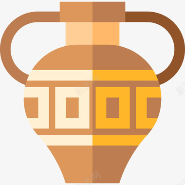 Amphora古希腊4平坦图标图标