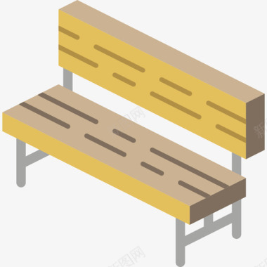 长凳家具39扁平图标图标