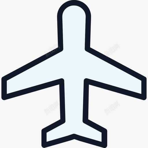 飞机航空3线颜色图标svg_新图网 https://ixintu.com 线颜色 航空3 飞机