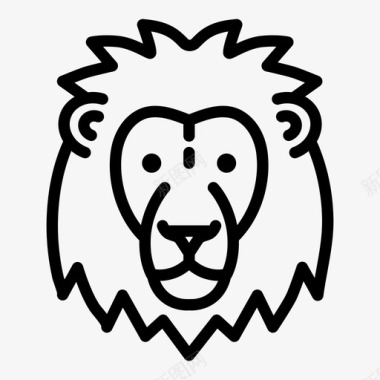 狮子动物哺乳动物图标图标