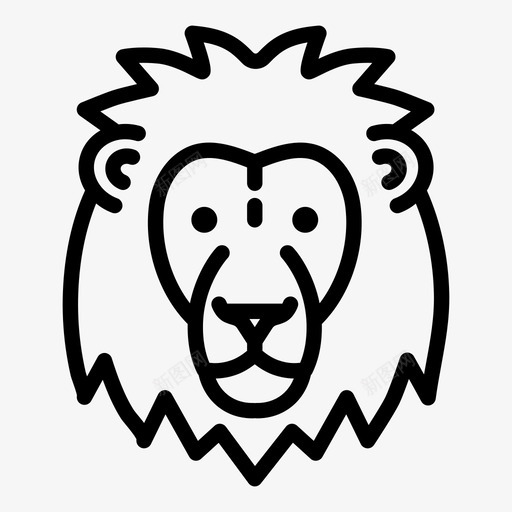 狮子动物哺乳动物图标svg_新图网 https://ixintu.com 动物 哺乳动物 捕食者 狮子 野生动物