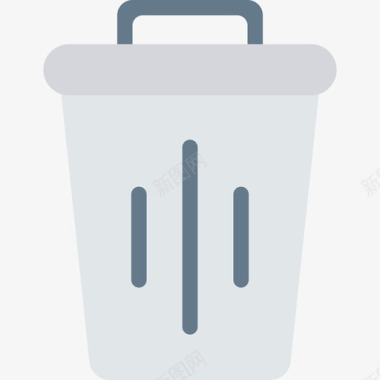 垃圾桶商务和办公室15公寓图标图标