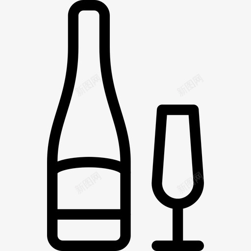 香槟派对活动直系图标svg_新图网 https://ixintu.com 派对活动 直系 香槟
