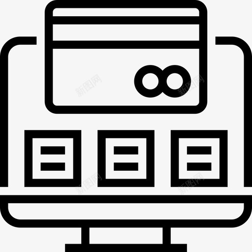 付款方式网上购物17线性图标svg_新图网 https://ixintu.com 付款方式 线性 网上购物17