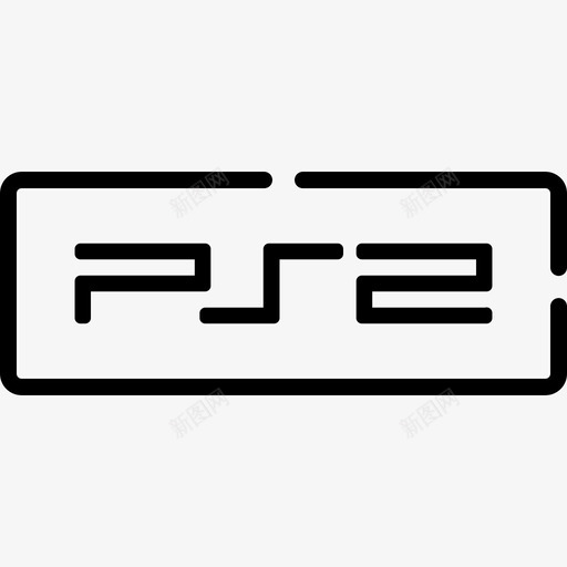 Ps2视频游戏标识3线性图标svg_新图网 https://ixintu.com Ps2 线性 视频游戏标识3