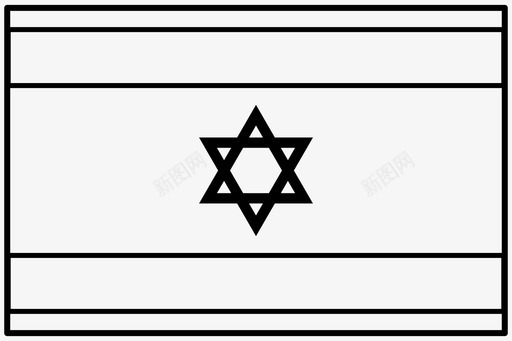 以色列国旗大卫犹太人图标图标