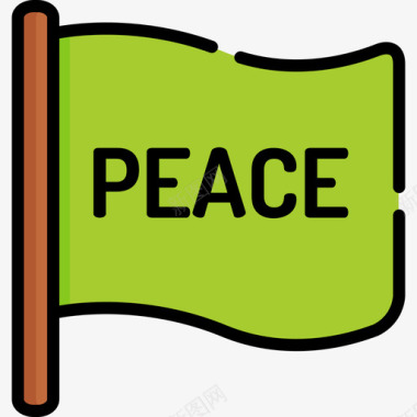 和平和平人权2直线颜色图标图标