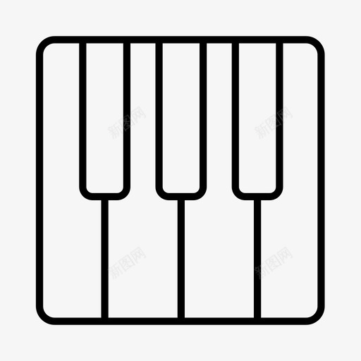 钢琴娱乐乐器图标svg_新图网 https://ixintu.com 乐器 娱乐 歌曲 钢琴 音乐