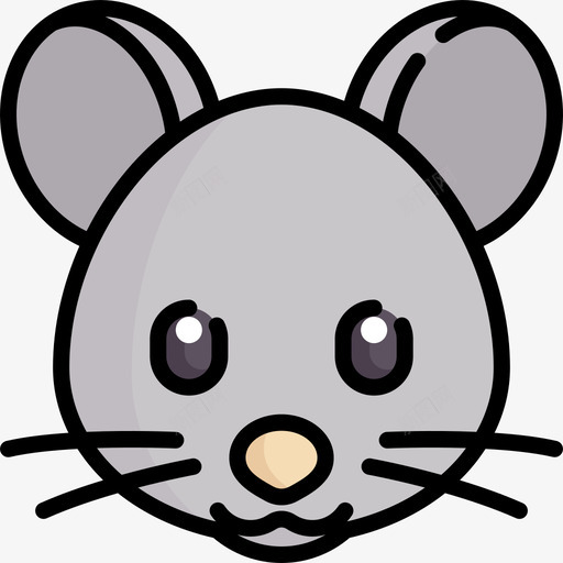 老鼠动物和自然2线性颜色图标svg_新图网 https://ixintu.com 动物和自然2 线性颜色 老鼠