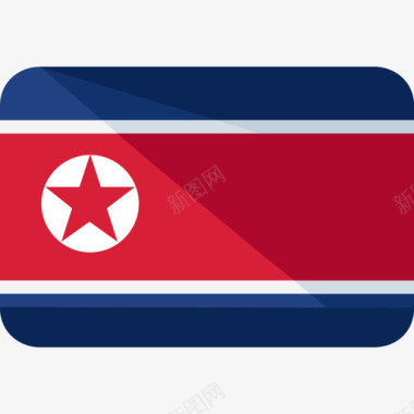 北朝鲜6号旗平坦图标图标