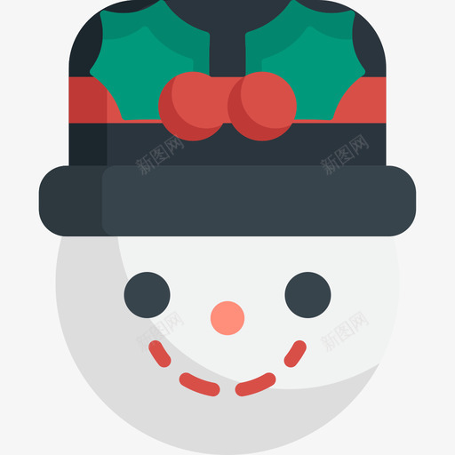 雪人圣诞66平铺图标svg_新图网 https://ixintu.com 圣诞66 平铺 雪人