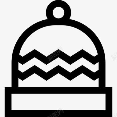 冬季帽北极5直线型图标图标