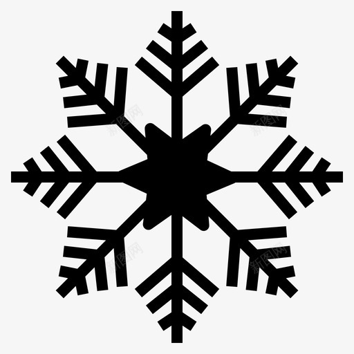 雪花圣诞节天气图标svg_新图网 https://ixintu.com 冬天 圣诞节 天气 雪花