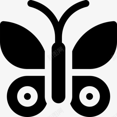 蝴蝶野生动物3填充图标图标
