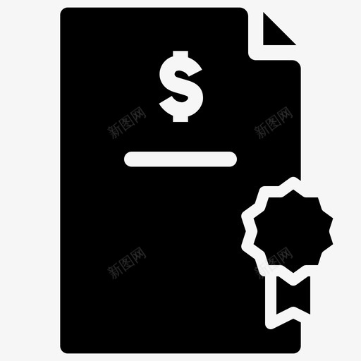 证书银行文件图标svg_新图网 https://ixintu.com 文件 票据 证书 财务 银行 银行和金融实体