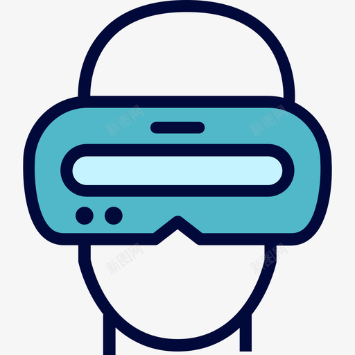 Ar眼镜虚拟现实25线性颜色图标svg_新图网 https://ixintu.com Ar眼镜 线性颜色 虚拟现实25