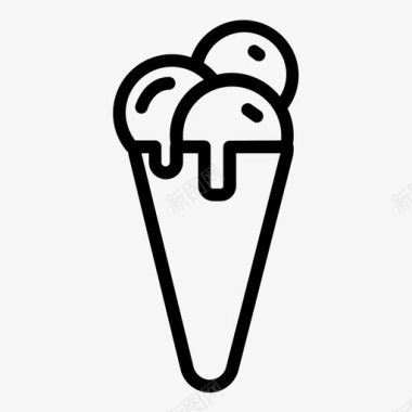 冰淇淋筒冰淇淋勺餐食和饮料图标图标
