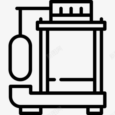 泵管道工工具和元件线性图标图标
