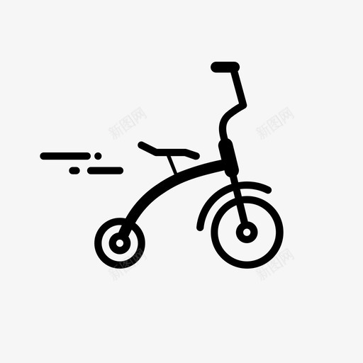 三轮车自行车孩子图标svg_新图网 https://ixintu.com 三轮车 孩子 玩具 自行车