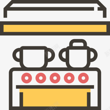 炉灶厨具2黄影图标图标
