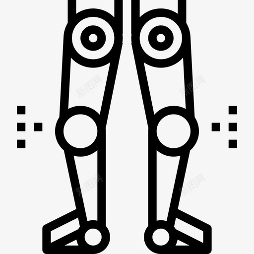 假肢机器人学18线性图标svg_新图网 https://ixintu.com 假肢 机器人学18 线性