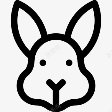 兔子野生动物4直系图标图标