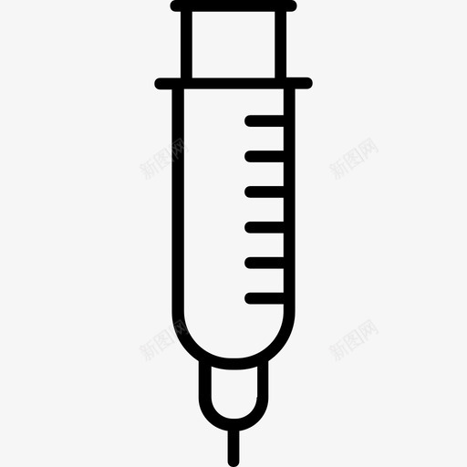 注射器医疗保健2线性图标svg_新图网 https://ixintu.com 医疗保健2 注射器 线性