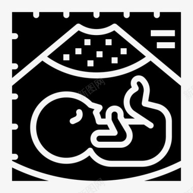 超声波婴儿医疗图标图标