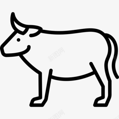 牛动物与自然3直系图标图标