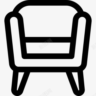 扶手椅家具20线性图标图标