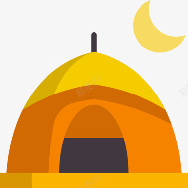 帐篷旅行地点表情符号2扁平图标图标