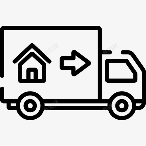 移动卡车房地产43直线图标svg_新图网 https://ixintu.com 房地产43 直线 移动卡车