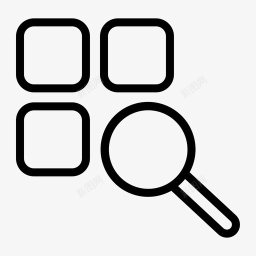 查看菜单搜索图标svg_新图网 https://ixintu.com 搜索 查看 电子商务线路 菜单 购物