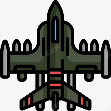 飞机航空10线颜色图标图标
