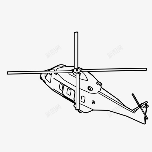 直升机飞机飞行图标svg_新图网 https://ixintu.com 机动性 直升机 运输 飞机 飞行