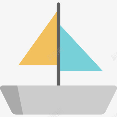 帆船感恩节18号平底图标图标