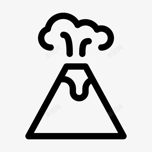 火山灾难喷发图标svg_新图网 https://ixintu.com 2018年9月28日 喷发 火山 灾难 熔岩