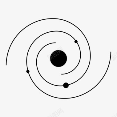 黑洞星系行星图标图标