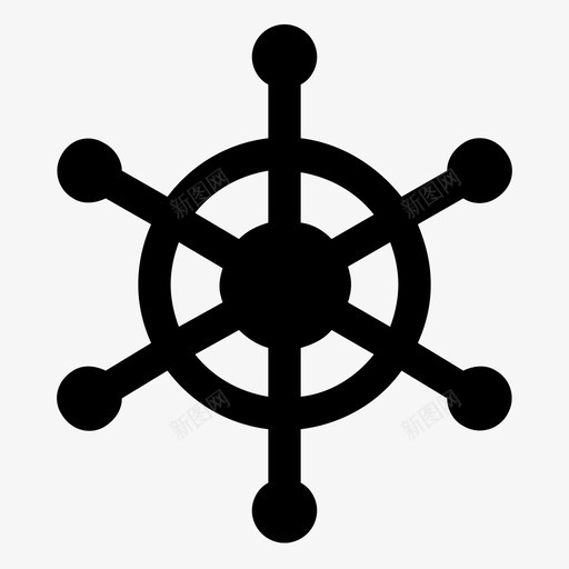 舵船齿轮船舵图标svg_新图网 https://ixintu.com 方向盘 海上海盗海上雕文图标 舵 船舵 船轮 船齿轮