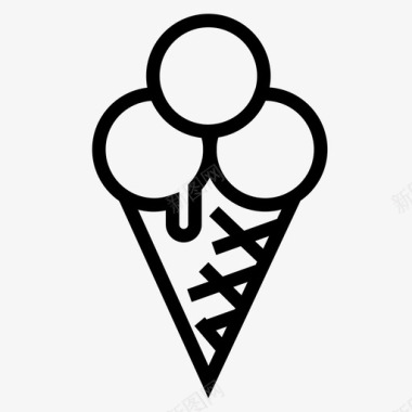 冰淇淋冰淇淋蛋卷冰淇淋圣代图标图标