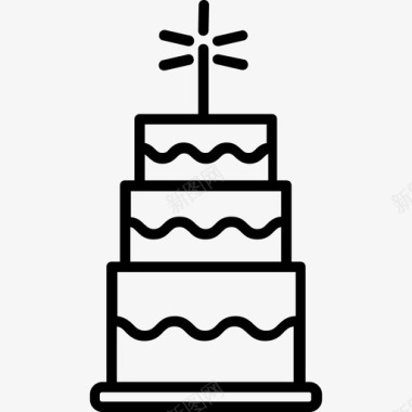 蛋糕婚礼27直系图标图标
