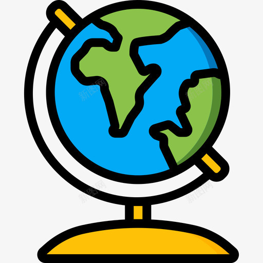 地球仪地理5线性颜色图标svg_新图网 https://ixintu.com 地球仪 地理5 线性颜色