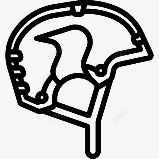 头盔极限运动4直线型图标svg_新图网 https://ixintu.com 头盔 极限运动4 直线型