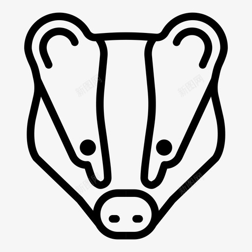 獾动物哺乳动物图标svg_新图网 https://ixintu.com 动物 哺乳动物 獾 自然 野生 野生动物