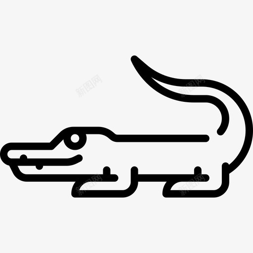 鳄鱼动物与自然3直系图标svg_新图网 https://ixintu.com 动物与自然3 直系 鳄鱼