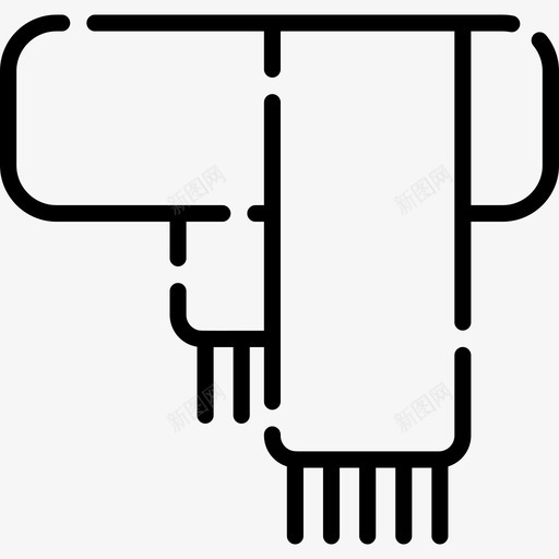 围巾秋22直纹图标svg_新图网 https://ixintu.com 围巾 直纹 秋22
