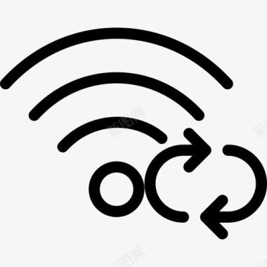 Wifi网络23线性图标图标