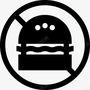 禁止快餐禁止2号信号已装满图标图标