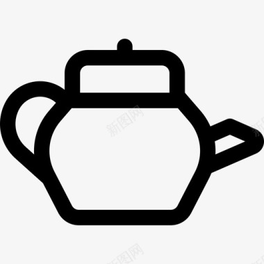 茶壶瓷器20直形图标图标