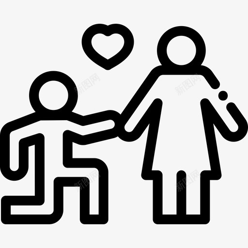 求婚家庭生活2直系图标svg_新图网 https://ixintu.com 家庭生活2 求婚 直系